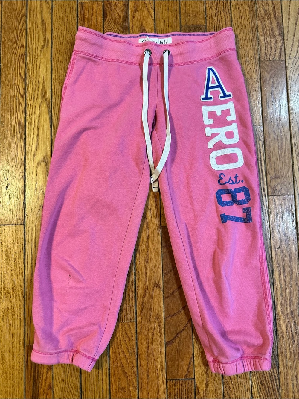 Aeropostale Pink AERO 87 Jogger Capris Vintage Sweatpants